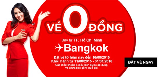 AirAsia, 300 triệu, 0 đồng, Bangkok, Yi Peng, vé máy bay khuyến mãi