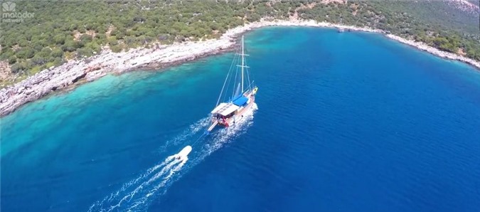 bãi biển Turquoise Coast, Thổ Nhĩ Kỳ, từ trên cao