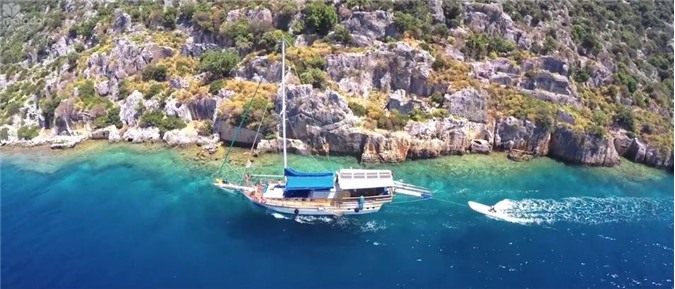 bãi biển Turquoise Coast, Thổ Nhĩ Kỳ, từ trên cao