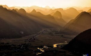 Bình minh rực rỡ nơi thung lũng Bắc Sơn