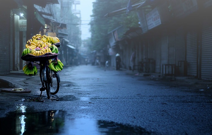 Hà Nội mùa đông cũng có những cơn mưa