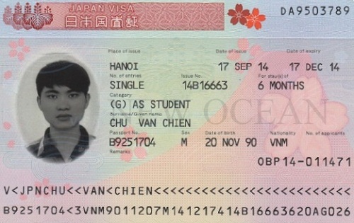 Thẻ visa Nhật 