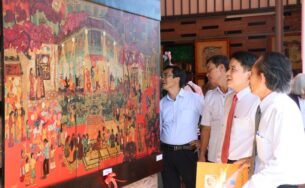 100 tác phẩm mỹ thuật “Di sản văn hóa” được trưng bày tại Mỹ Sơn
