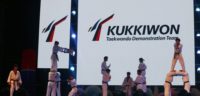 Màn biểu diễn võ thuật Taekwondo gây nhiều hấp dẫn với khán giả