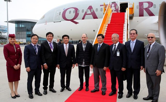 Qatar Airways lần đầu tiên hạ cánh tại Đà Nẵng, Việt Nam