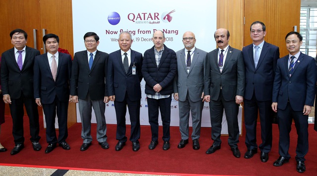 Đây là chuyến bay đầu tiên của Qatar Airways từ Doha tới Đà Nẵng, cũng đồng thời là điểm đến thứ 3 của hãng tại Việt Nam