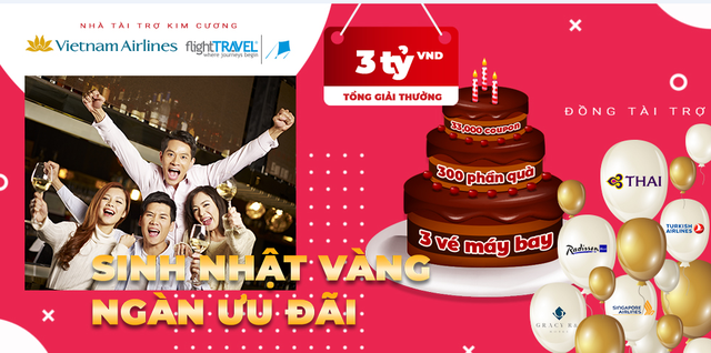 Travelshop.vn “Sinh Nhật Vàng – Ngàn Quà Tặng” lên đến 3 tỷ đồng - 2 Travelshop.vn “Sinh Nhật Vàng – Ngàn Quà Tặng” lên đến 3 tỷ đồng - 2