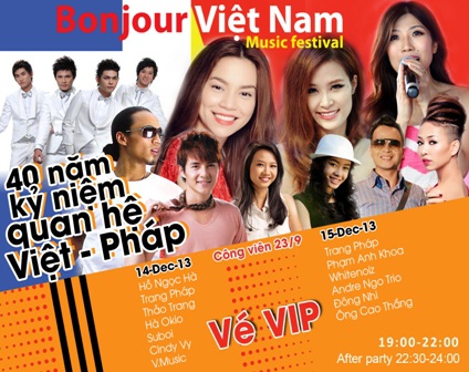 Liên hoan ẩm thực, âm nhạc kỷ niệm 40 năm quan hệ Việt – Pháp