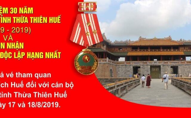 Miễn vé tham quan di tích cho người dân Thừa Thiên Huế nhân 30 năm ngày tái lập tỉnh