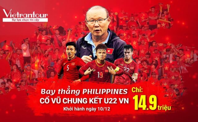 Vietrantour: Cháy tour Manila rinh cúp vàng Sea Games cùng Tuyển Việt Nam